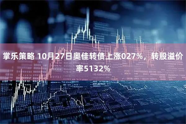 掌乐策略 10月27日奥佳转债上涨027%，转股溢价率5132%